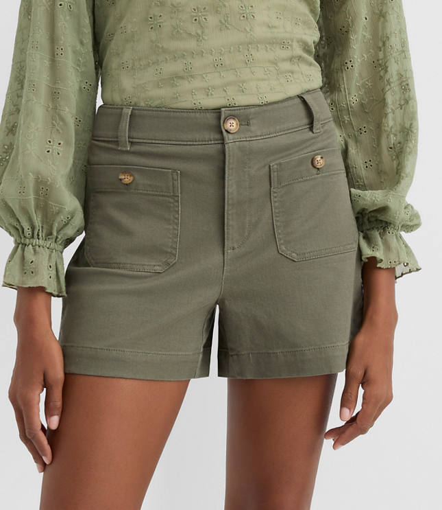 Curvy Palmer Shorts in Twill