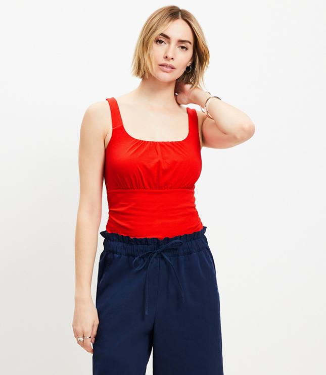 Ruched Empire Waist Tank Top
