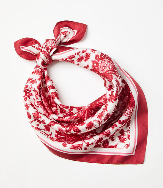 Night Bloom Square Silk Scarf