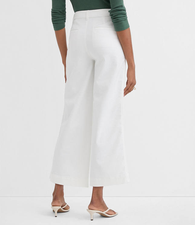 Tall Palmer Wide Leg Crop Pants in Twill