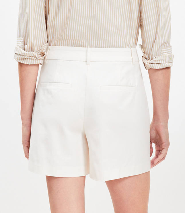 Petite Faux Leather Belted Shorts