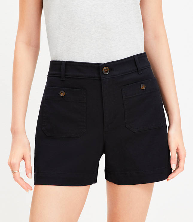 Petite Curvy Palmer Shorts in Twill