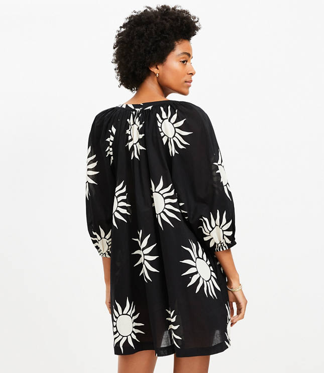 LOFT Beach Sunny Bubble Sleeve Pocket Swimsuit Coverup