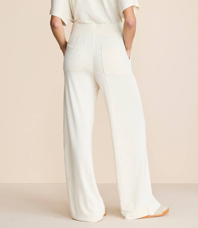 Lou & Grey Heathered Signaturesoft Wide Leg Pants