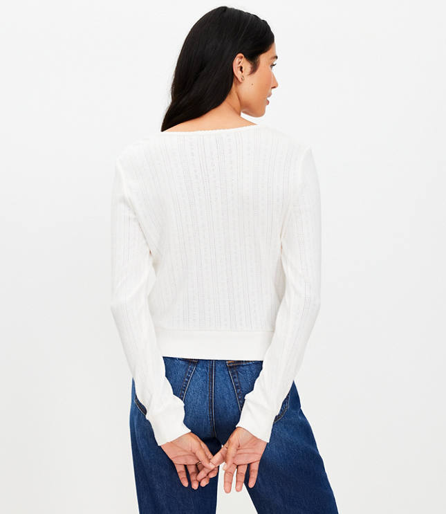 Brushed Pointelle Tee carousel Product Image 3