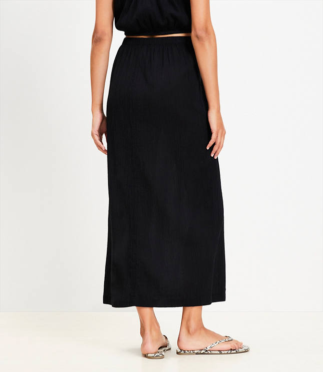 LOFT Beach Crinkle Midi Skirt