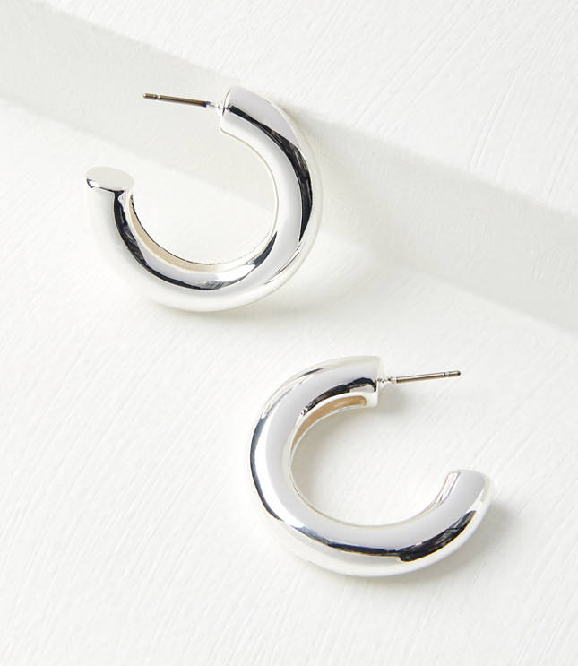 Modern C Hoop Earrings