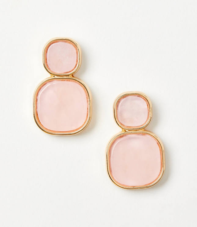 Marbleized Rounded Square Drop Earrings