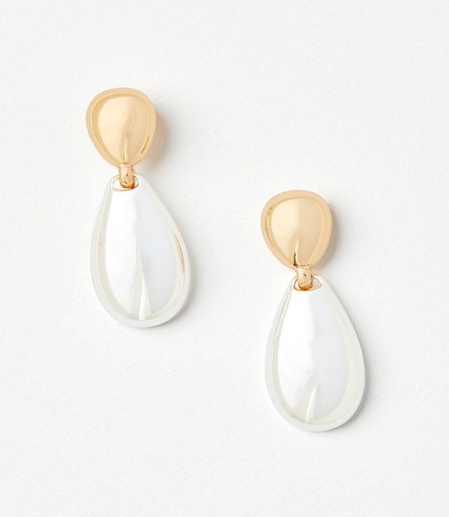 Mixed Metal Modern Drop Earrings