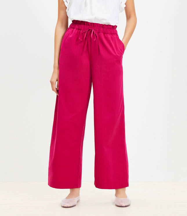 Breezy Wide Leg Ankle Pants in Twill