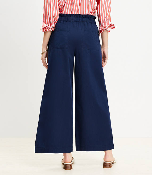 Breezy Wide Leg Ankle Pants in Twill