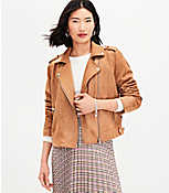 Faux Suede Moto Jacket carousel Product Image 1
