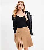 Brushed Flannel Pleated Pocket Skirt carousel Product Image 1