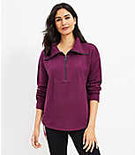 Lou & Grey Textured Zip Shirttail Top carousel Product Image 1