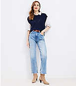High Rise Straight Jeans in Light Vintage Indigo Wash carousel Product Image 2