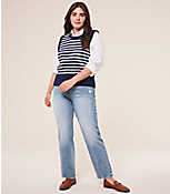 High Rise Straight Jeans in Light Vintage Indigo Wash carousel Product Image 4