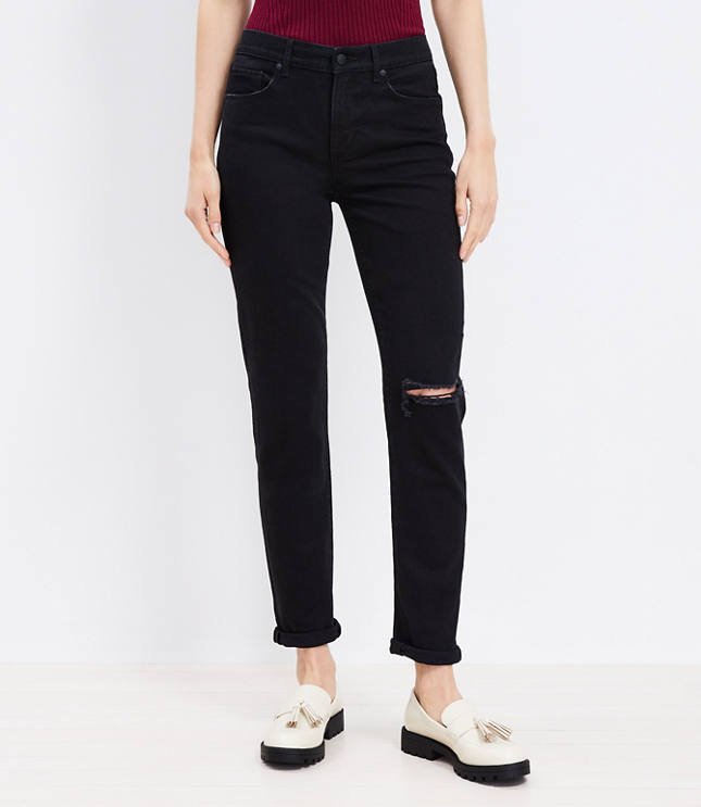 Tall Girlfriend Jeans in Classic Dark Indigo Wash - Classic Dark Indigo Wash