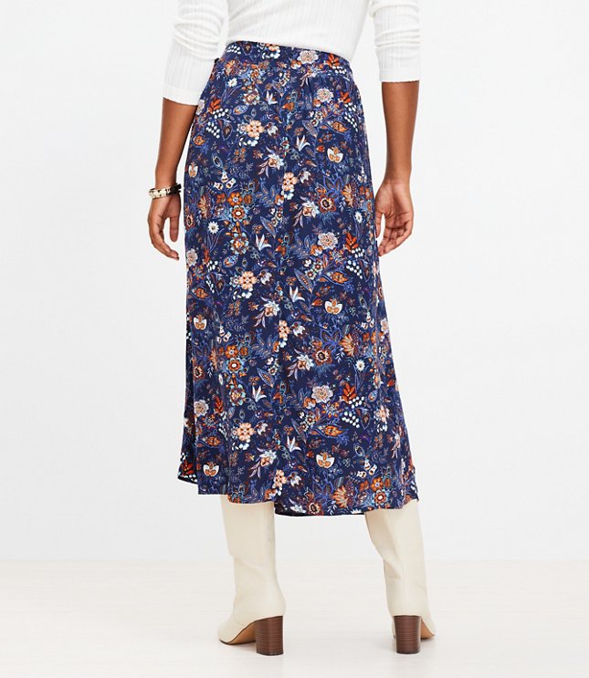 Garden Wrap Midi Skirt