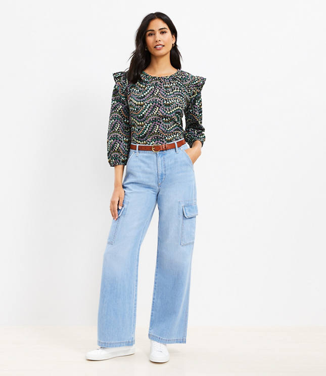 Loft wide 2024 leg jeans