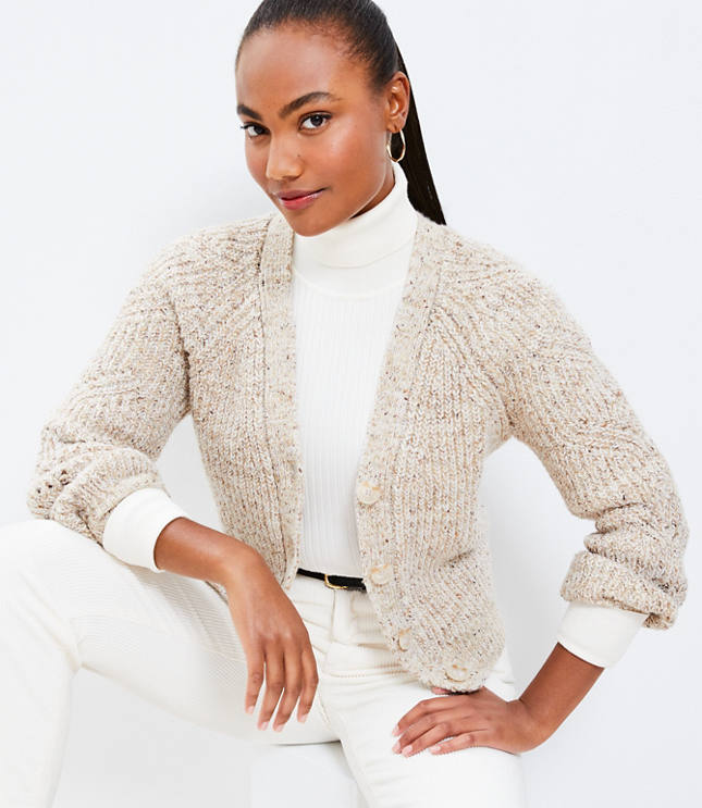 Cropped V-Neck Cardigan