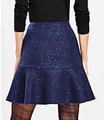 Sequin Tweed Button Pocket Flounce Skirt carousel Product Image 3