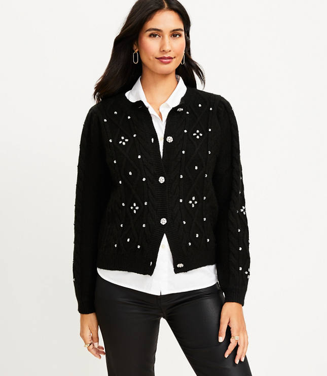 Jeweled 2024 cardigan sweaters