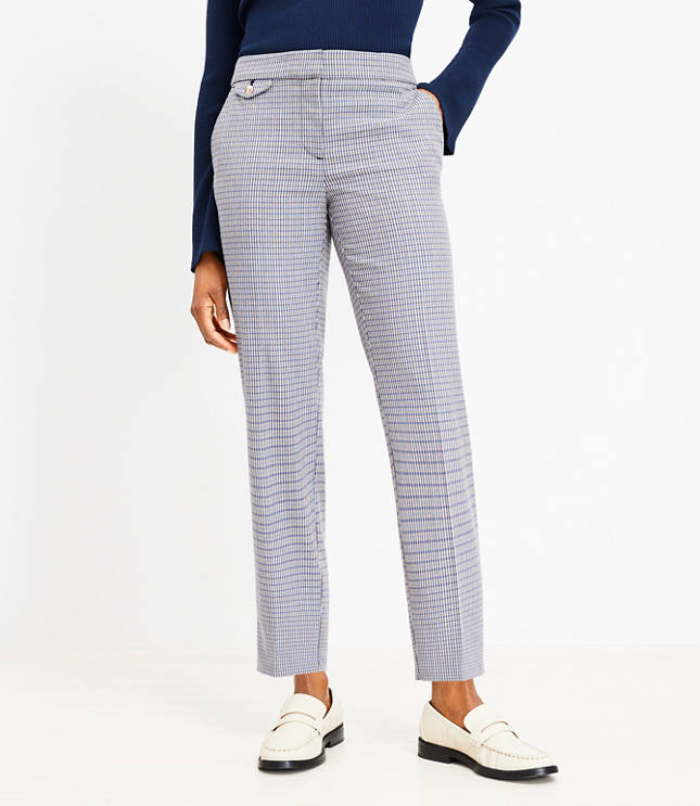 Petite Avery Straight-Fit Plaid Ankle Pant