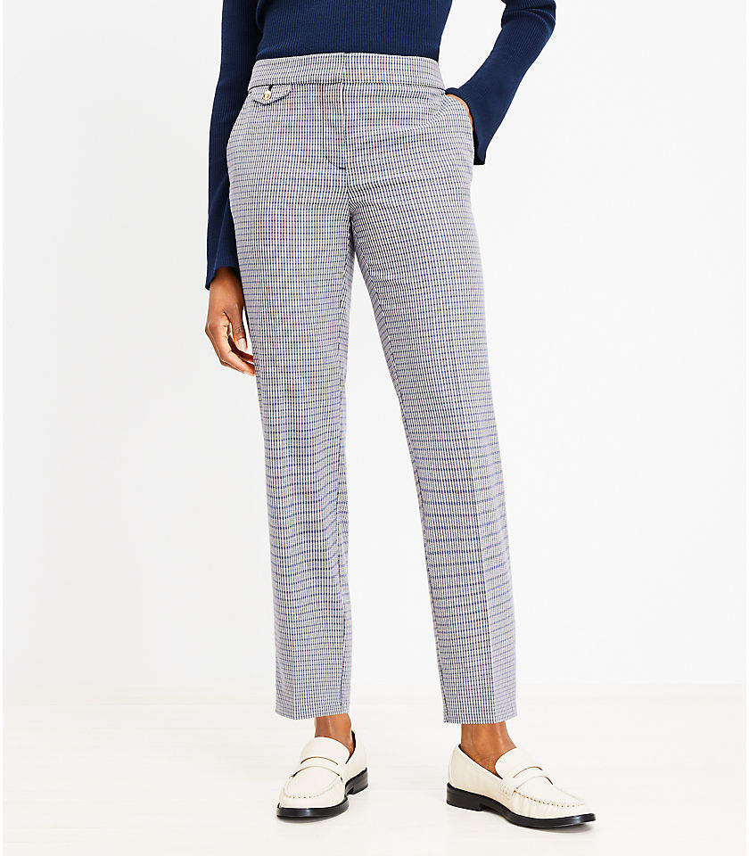 Button Pocket Riviera Slim Pants in Houndstooth