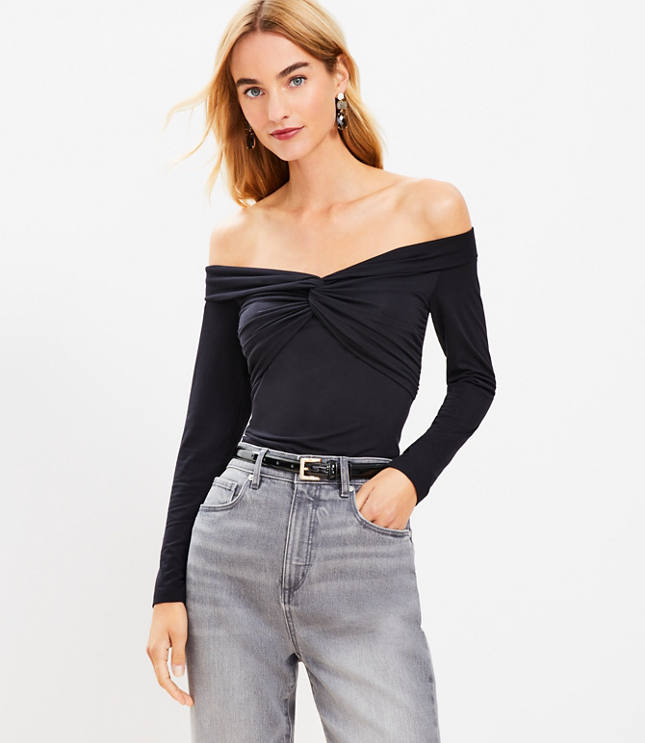 Knot Off The Shoulder Top