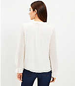 Clip Ruffle Tie Neck Blouse carousel Product Image 3