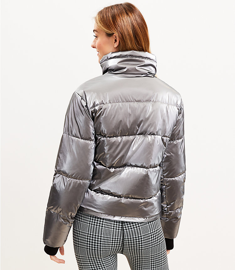 Lou & Grey Metallic Active Puffer Jacket image number 2
