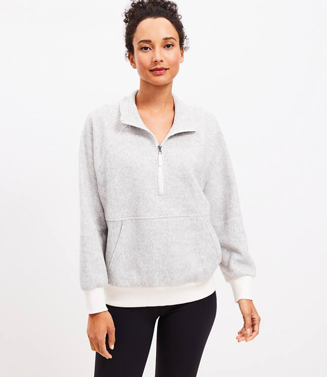 Lou Grey Ridged Half Zip Sweatshirt