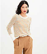 Petite Striped Puff Sleeve Sweater carousel Product Image 1