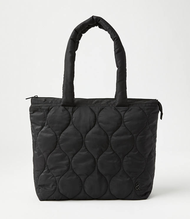 Lou & Grey Quilted Tote Bag - Black