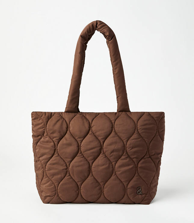 Lou & Grey Quilted Tote Bag - Chocolate