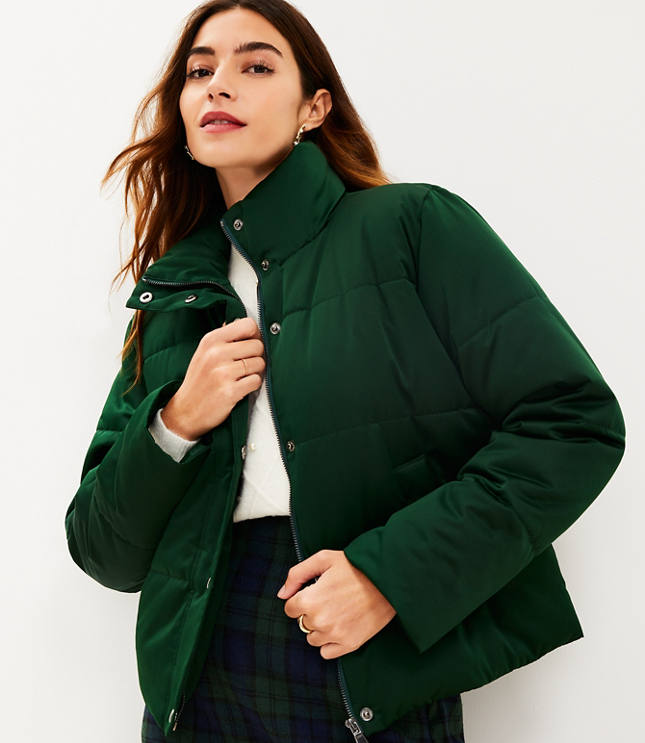 Sateen Puffer Jacket