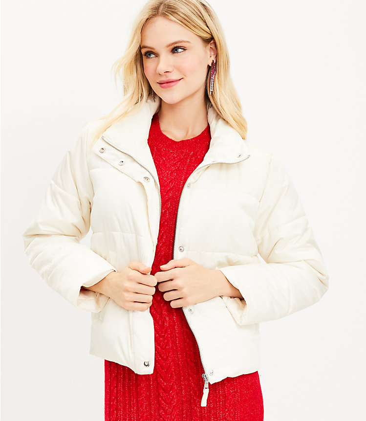 Sateen Puffer Jacket image number null