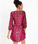 Shimmer Floral Velvet Wrap Dress carousel Product Image 3