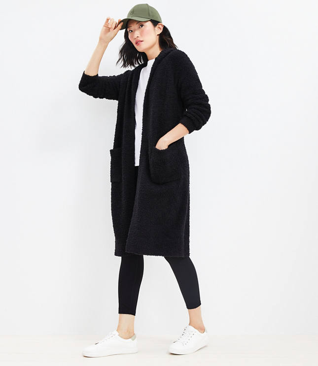 Loft hooded pocket store open cardigan