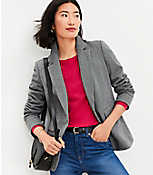Petite Puppytooth Knit Elbow Patch Modern Blazer carousel Product Image 2