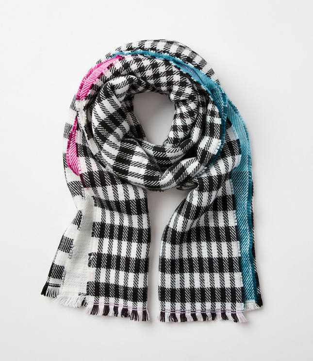 Plaid Reversible Blanket Scarf