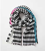 Plaid Reversible Blanket Scarf carousel Product Image 1