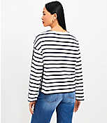 Striped Wide Sleeve Boatneck Top carousel Product Image 3