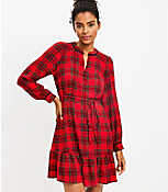 Shimmer Plaid Flounce Swing Dress carousel Product Image 2