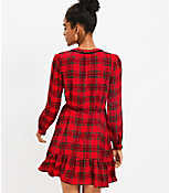 Shimmer Plaid Flounce Swing Dress carousel Product Image 3