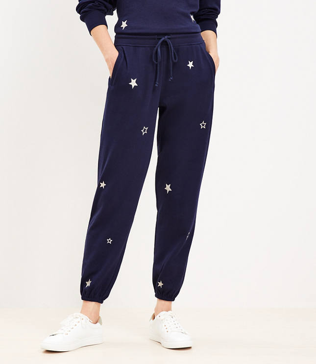 Lou & Grey Star Cozy Cotton Terry Sweatpants