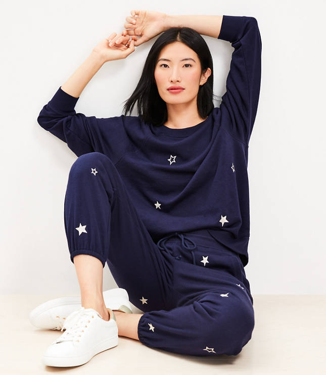 Lou & Grey Star Cozy Cotton Terry Sweatpants