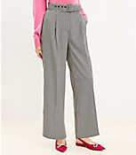 Petite Belted Wide Leg Pants in Houndstooth carousel Product Image 1