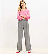 Petite Belted Wide Leg Pants in Houndstooth carousel Product Image 2