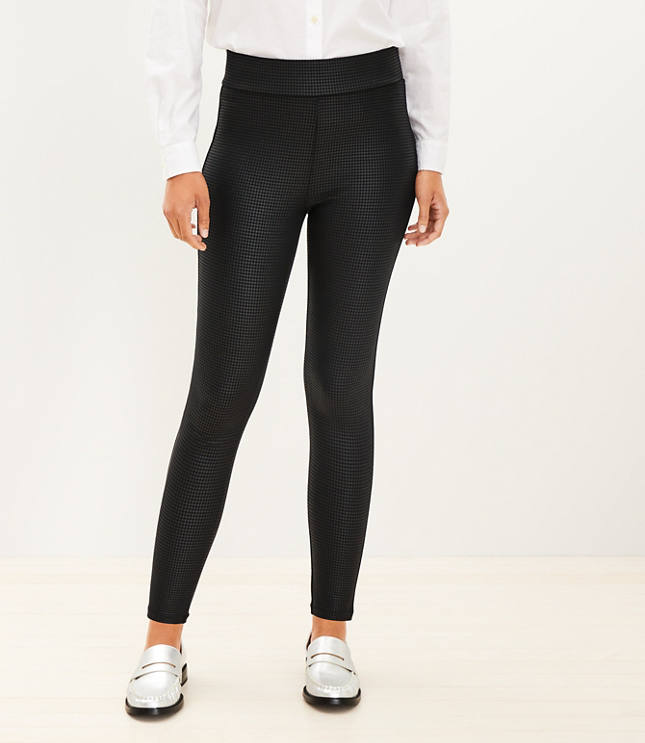 Ci Sono Ponte Leggings W/PU detailing